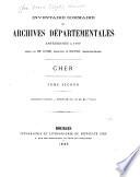 Inventaire sommaire des archives départementales antérieures à 1790: Séries B (fin) C,D,E (1re partie)