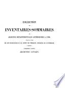 Inventaire-sommaire des Archives départementales antérieures à 1790, Yonne