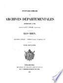 Inventaire-sommaire des archives départementales de Saone-Et-Loire antérieures à 1790