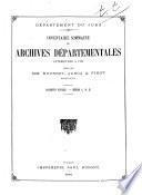 Inventaire sommaire des archives départementales. Département du Jura, par mm. Rousset [and others].