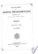 Inventaire sommaire des archives départementales. Hérault, par E. Thomas [and others].