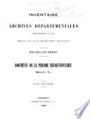 Inventaire-sommaire des archives départementales ...