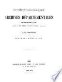 Inventaire-sommaire des archives départementales ...