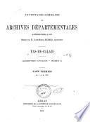 Inventaire sommaire des Archives départementales ...