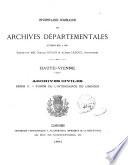 Inventaire-sommaire des archives départementales ...