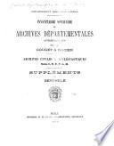 Inventaire sommaire des Archives départementales postérieures à 1790