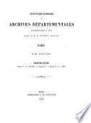 Inventaire-sommaire des archives départementales. Tarn, par E. Jolibois [and others].