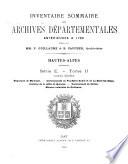Inventaire sommaire des Archives départmentales antérieures à 1790