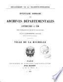 Inventaire-sommaire des archives hospitalières antérieures à 1790