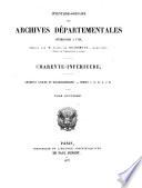 Inventaire-sommaire des archives hospitalières antérieures à 1790
