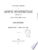 Inventaire sommaire des Archives hospitalières antérieures à 1792