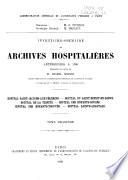 Inventaire-sommaire des archives hospitalières antérieurs à 1790