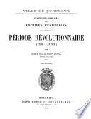 Inventaire-sommaire des archives municipales