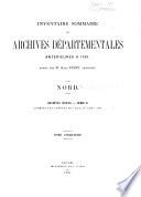 Inventaire sommaires des Archives départementales antérieures à 1790, Nord