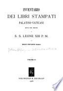 Inventario dei libri stampati palatino-vaticani: pte. 1. Libri tedeschi, n. 1-1940