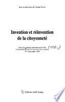 Invention et réinvention de la citoyenneté