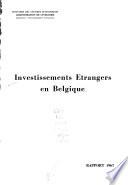 Investissements étrangers en Belgique