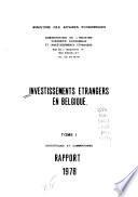 Investissements étrangers en Belgique
