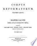 Ioannis Calvini Opera quae supersunt omnia