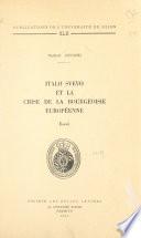 Italo Svevo et la crise de la bourgeoisie européenne