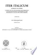 Iter Italicum: Italy III and Alia itinera IV; Supplement to Italy (G-V) and supplement to Vatican and Austria to Spain