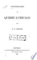 Itineraire de Quebec à Chicago