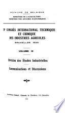 IV. Congrès international technique et chimique des industries agricoles, Bruxelles 1935