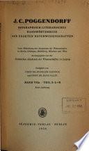 J. C. Poggendorff biographisch-literarisches Handwörterbuch der exakten Naturwissenschaften