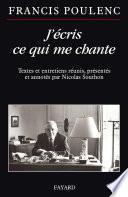 J'écris ce qui me chante