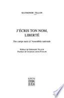 J'écris ton nom, liberté