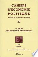 J. R. Hicks, une oeuvre multi-dimensionnelle