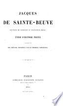 Jacques de Sainte-Beuve