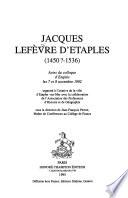 Jacques Lefèvre d'Etaples (1450?-1536)