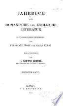 Jahrbuch für romanische und englische Literatur