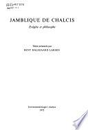 Jamblique de chalcis exegete et philosphe