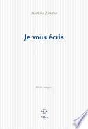 Je vous écris