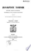 Jean-Baptiste Tavernier écuyer, Baron d'Aubonne, Chambellan du grand électeur