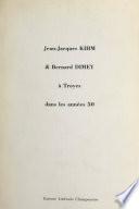 Jean-Jacques Kihm et Bernard Dimey à Troyes dans les années 50
