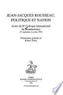 Jean-Jacques Rousseau, politique et nation
