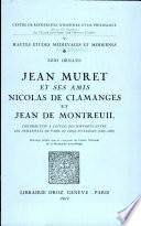 Jean Muret et ses amis Nicolas de Clamanges et Jean de Montreuil