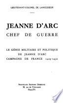 Jeanne d'Arc, chef de guerre