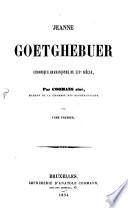 Jeanne Goetghebuer, Chronique Brabançonne Du XIVe Siècle