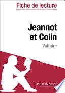 Jeannot et Colin de Voltaire (Fiche de lecture)