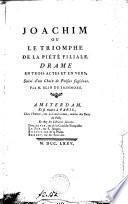 Joachim; ou Le triomphe de la piété filiale