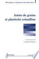 Joints de grains et plasticité cristalline