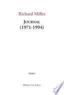 Journal (1971-1994) Tome1