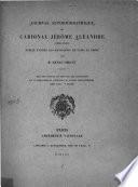 Journal autobiographique du cardinal Jérôme Aléandre (1480-1530)