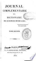 Journal complémentaire du Dictionnaire des sciences medicales