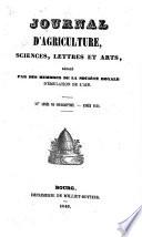 Journal d'agriculture, sciences, lettres et arts