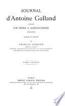 Journal d'Antoine Galland pendant son séjour à Constantinople (1672-1673)